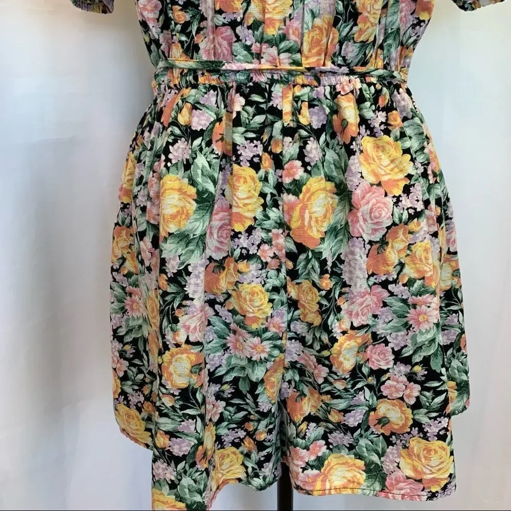 NWT AE Floral Wrap-Front Romper size medium - Picture 11 of 16